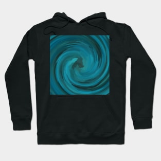 Blue and Green Painting Swirl Hoodie